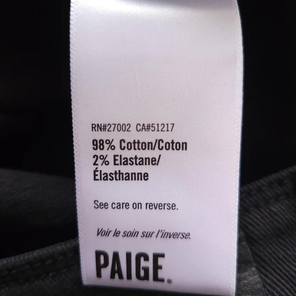 PAIGE Sierra High Waist Denim Overalls Vintage Black 24 ASO Olivia Palermo - Picture 16 of 16